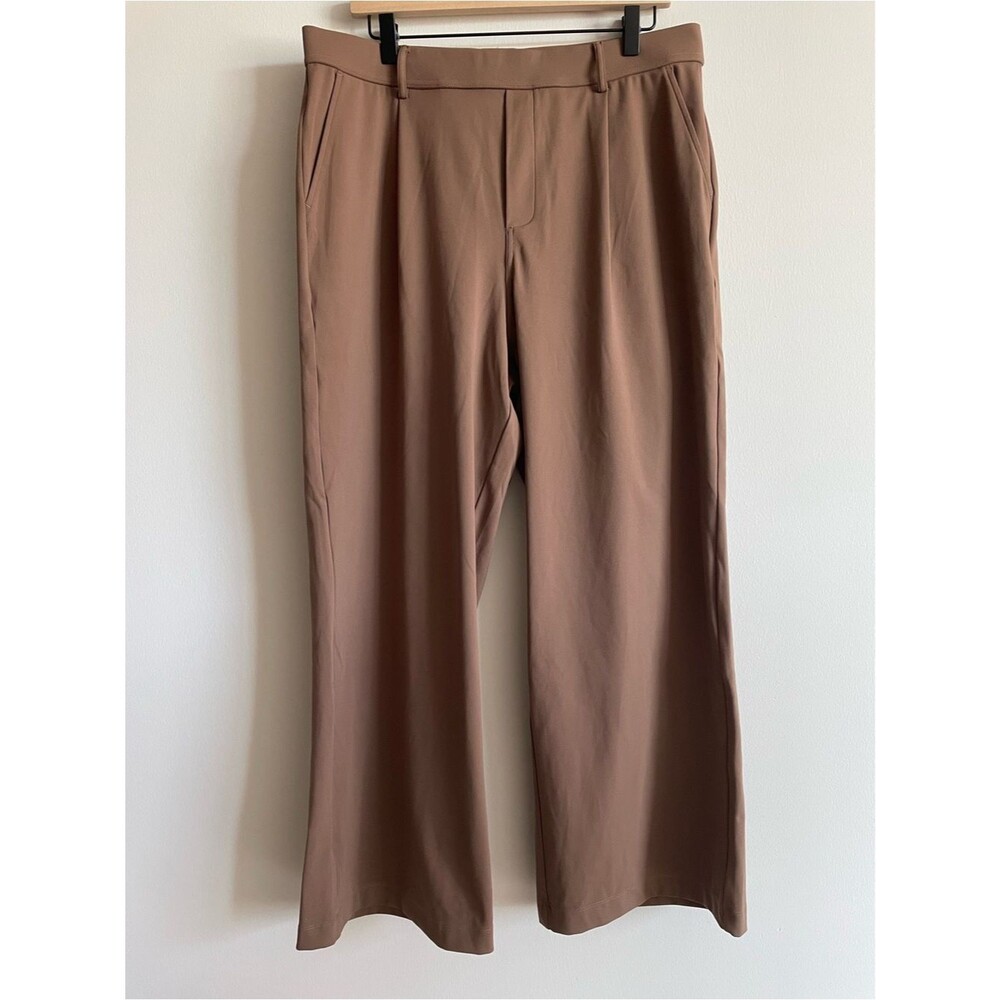 Halara Brown Flex DayStretch High Waisted Pocket Straight Leg Work Pants XL